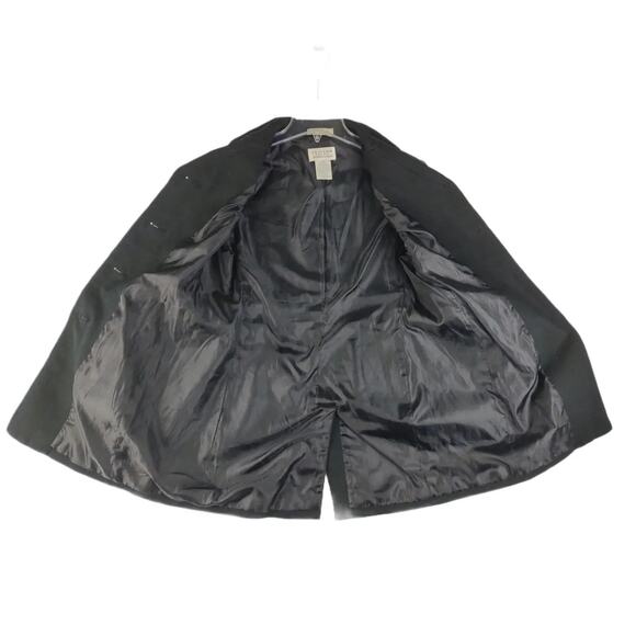 John Paul Richard Women's S Textured Cotton Black Trench Pea Coat Uniform Petite - Picture 4 of 6